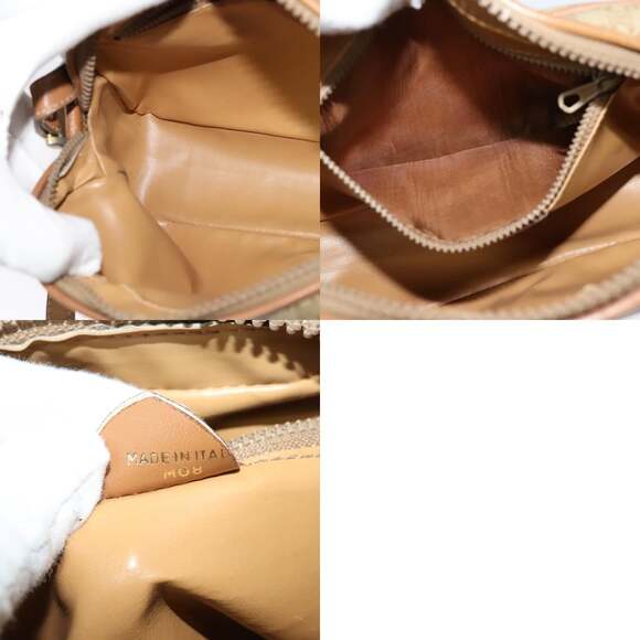 CELINE Macadam Canvas Shoulder Bag Beige Gold - Picture 12 of 12